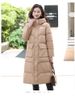 Women's Winter Puffer Coat With Hood, Oversized Long Parka, Water-Resistant Shell, Knee-Length Warm Jacket, Fashionable Large Pockets_ecoleips.com