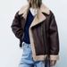 Men's & Women's Winter Faux Leather Shearling Jacket, Oversized Zip-Up Biker Coat With Plush Lining, Streetwear Outerwear For Casual & Urban Style_ecoleips.com