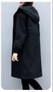 Women's Thickened Fleece-Lined Hooded Trench Coat, Long Loose Fit Casual Windbreaker, Warm Winter Jacket For Students & Office Wear_ecoleips.com