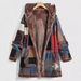 Winter Women's Cotton Linen Hooded Sweatshirt Warm Plush Coat Printed Design Casual Fashion Normcore/Minimalist_ecoleips.com