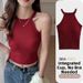 Women's Slimming Modal Ribbed Tank Top with Padded Bra Straps Sleeveless Halter Neck Design for Layering Or Single Wear_ecoleips.com