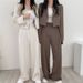 Women's Clothing Spring Style Women's Blazer Petite Figure Stylish Design Elegant Commuter Suit Set For Formal & Casual For Women_ecoleips.com