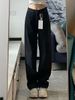 New High-waisted Black Jeans For Women 2023, Popular Slim-fit, Loose, Versatile Straight-leg Denim Pants, Vintage Style_ecoleips.com