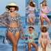 Women's Clothing Color Printed Women's Swimsuit Bikini Bikini Three Piece Women's Swimsuit_ecoleips.com