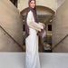 Bohemian Floral Print Long Dress With Puff Sleeves – Loose Fit Muslim Women's Maxi Dress For Autumn, Polyester Fabric_ecoleips.com