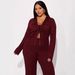 Tie-Front Blouse & Relaxed Pants Set - Trendy Polyester Two-Piece Outfit With Long Sleeves, Streetwear Elegance_ecoleips.com