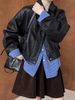 Vintage-Inspired PU Leather Jacket For Women - Short, Loose-Fit Biker Style With Zipper Details, Retro Chic Outerwear_ecoleips.com