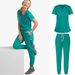Women's Clothin Washing Clothes Split Suit Short Sleeves Hand Washing Clothes Female Pet Beauty Doctor Work Clothes Medical Nursing Clothes_ecoleips.com