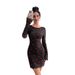 European And American Cross-border Independent Website 2026 Spring New Women's Heart-printed Bell-sleeve Backless Mesh_ecoleips.com