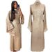 Muslim Women's Dress Flashing Gold Stamped Long Skirt Robe Abaya_ecoleips.com