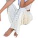 Aria Basics 2025 Cross-Border European And American Women's Summer Solid Color Hollow Embroidered Elastic Waist Trousers_ecoleips.com