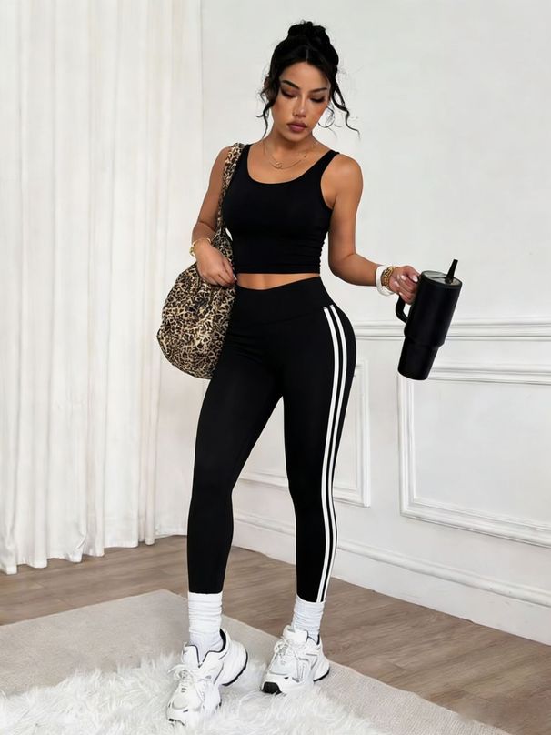 Women's Clothing High-Waisted Slim-Fitting Yoga Pants Skin-Friendly Bare Skin Feel High Elasticity European And American Style Sports Outdoor Fabric_ecoleips.com