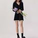 K V-neck Waist-cinching Sweater Dress For Women; New High-end Style With Lace Frills;_ecoleips.com
