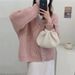 Women's Loose Pink Slimming Knit Cardigan Plus Size Long Sleeve Soft Cozy Chunky Sweater Coat For Spring/Autumn/Winter Casual Elegant Fashion_ecoleips.com