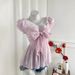 Women's Sweet Fresh Summer Style Bow Tie Pleated Ruffled Camisole Top French Square Waist T-Shirt_ecoleips.com