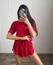 Women's Clothing Women's Spring And Summer Fashion Short Round Neck T Shirt Top Shorts Two Piece Suit Female_ecoleips.com