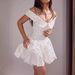 Spring Summer New Women's Fashion European And American Style Floral Solid Color Sexy Slit Strapless Tight-fitting Short_ecoleips.com