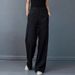 Suitable For All Seasons 6358#Spring And Autumn Literary Washed Linen Wide-Leg For Women High-Waisted Straight-Leg Long Cotton-Linen Casual Pants_ecoleips.com