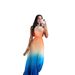 Women's Clothing New Style Fashion Temperament Elegant Halter Neck Pleated Gradient Color Dress Long Skirt_ecoleips.com