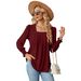 2025 Autumn And Winter New Jacquard Pleated Square Neck Long Sleeved Tailcoat Solid Color T-shirt For Women_ecoleips.com