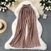 Summer Wear High Waist Straps Versatile Casual Pants For Women Size Slimming Pleated Pants_ecoleips.com