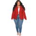 N7899 Cross-border Plus-size Women's Autumn And Winter Elegant Commuting Solid Color Lapel Long-sleeve Blazer_ecoleips.com