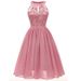 Elegant Chiffon & Lace Cocktail Dress – Flowy A-Line Midi Dress For Women (S-XXL, Plus Size Friendly)_ecoleips.com