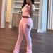 Printed Short Sleeve Long Pants Set Sexy Hot Girl Outfit_ecoleips.com
