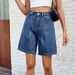 Women's Clothing Spring And Summer Washed Waist Adjustable Denim Shorts_ecoleips.com