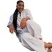 Oversized Relaxed Shirt & Wide-Leg Pants Set – Breathable Polyester Two-Piece Outfit For Women (S-Xxl, White, Washable)_ecoleips.com