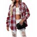 Autumn/Winter Cross-Border European And American Women's Clothing 2026 New Casual Fashion Loose Plaid Pocket_ecoleips.com