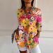 New Women's Summer Trendy Mid-Sleeve Printed 3D Sweet Fresh Split Shirt_ecoleips.com
