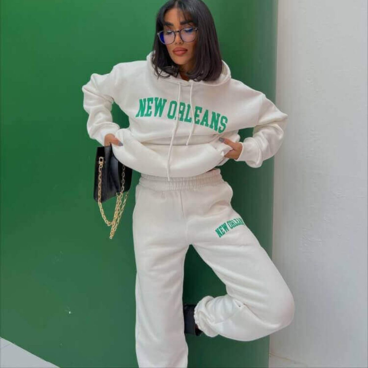 Women's Printed Sweater Set Two-piece Set_ecoleips.com