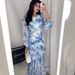 Modest Abaya Dress Women's Floral Print Chiffon Dress Spring Season Designed_ecoleips.com