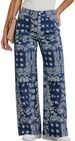 Women's High-Waisted Bohemian Style Jeans Paisley Print Relaxed Fit Denim Spring/Autumn Regular Cotton Casual Beach Style_ecoleips.com