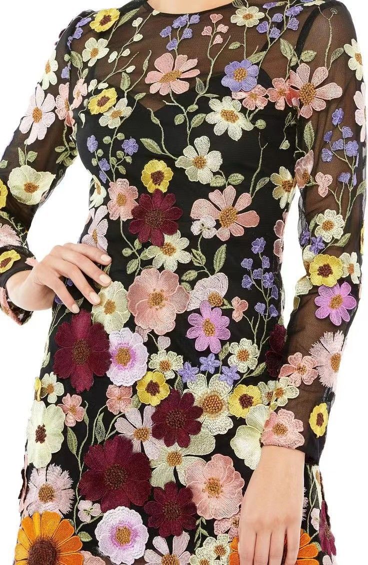 Women's Clothing Wrapped Sexy Dress Spring And Summer New Embroidered Dress_ecoleips.com