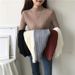 girl Women's Base Shirt Winter Half Turtleneck White Knitted Top 2022 Spring Autumn New Fashionable Versatile Inner Sweater_ecoleips.com