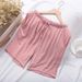Wholesale Modal Thin Summer Shorts Loose Large Casual Home Sleepwear Elastic Waist Solid Sleep Bottoms WOMEN Knee Length Pants_ecoleips.com