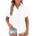 2025 Spring Summer Loose Plus Size Women's Short Sleeve Shirt_ecoleips.com