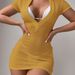 Women's Clothing Beach Clothes And Pants For Women With Sun Protection, High Elastic Deep V Neck, Sexy Slimming And Hip Wrap_ecoleips.com