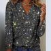 Women's Clothing Round Neck Long-Sleeve Digital Print T-Shirt – Oversized 3D Stripe Tee (S-5XL, Polyester Blend, Spring & Fall Casual Style)_ecoleips.com