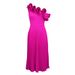 Asymmetric One-Shoulder High-Waist Ruffle Dress – Elegant Party & Evening Pleated Gown_ecoleips.com