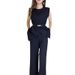 Summer Women's Sleeveless Belted High-Waist Wide Leg Pants Set – Office Chic & Casual Elegance, Polyester Stretchy Fabric, Black/White_ecoleips.com