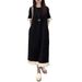 Plus Size Women's Summer High-End French Design Patchwork For Chubby Women, Belly Covering, Slimming, Hepburn Style_ecoleips.com