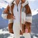 Cozy Fleece Hooded Jacket For Women - Oversized Winter Coat With Soft Plush Fabric, Streetwear Fashion, Multiple Colors & Extended Sizes (S-8XL)_ecoleips.com