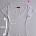 Dongdaemun GW106yi Women's Sexy Deep V Neck Short Sleeve T-Shirt Comfortable Tight Fit Essential Top_ecoleips.com