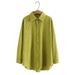 Women’s Clothing Fat MM Plus Size Spring New Casual Women's Wear Wrinkled Cloth Solid Color Long Sleeved Shirt_ecoleips.com