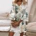 Women's Clothing Women's V Neck Dress Versatile All Over Print Fashion New Arrival_ecoleips.com