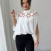 Women's Oversized Batwing Sleeve Blouse - Breathable Mesh Shoulder Cutout Top For Office & Vacation - White Boho Chic Shirt With Asymmetrical Hem_ecoleips.com