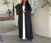 New Arrival Muslim Women Ruffle Sleeve Two Piece Set Fashion Casual Loose Clothing Abaya_ecoleips.com